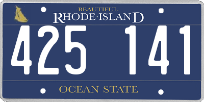 RI license plate 425141