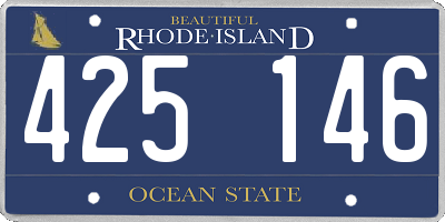 RI license plate 425146