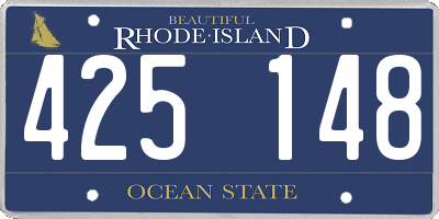RI license plate 425148