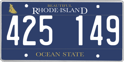 RI license plate 425149