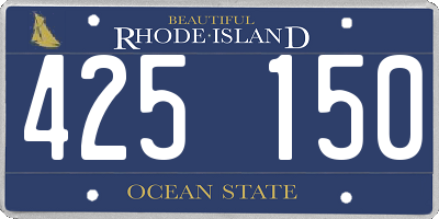 RI license plate 425150