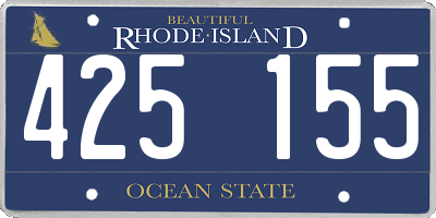 RI license plate 425155