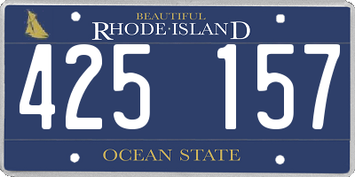 RI license plate 425157