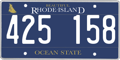 RI license plate 425158