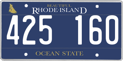 RI license plate 425160