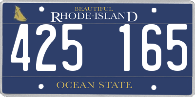 RI license plate 425165