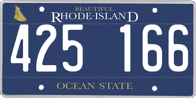 RI license plate 425166