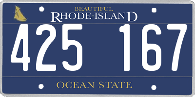 RI license plate 425167