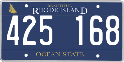 RI license plate 425168