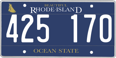 RI license plate 425170