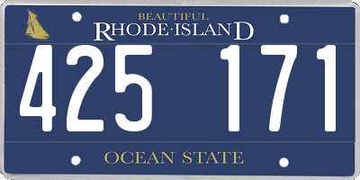RI license plate 425171