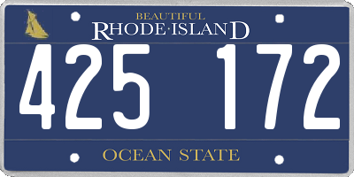 RI license plate 425172