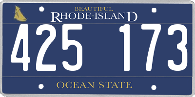 RI license plate 425173