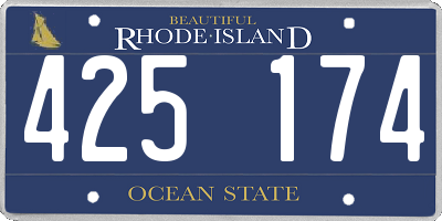 RI license plate 425174