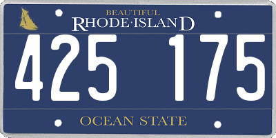 RI license plate 425175