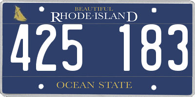 RI license plate 425183