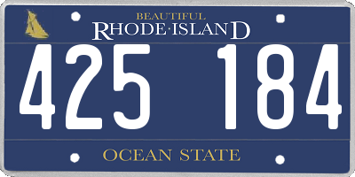 RI license plate 425184