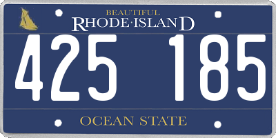 RI license plate 425185