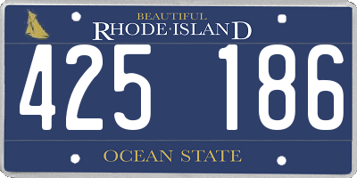 RI license plate 425186