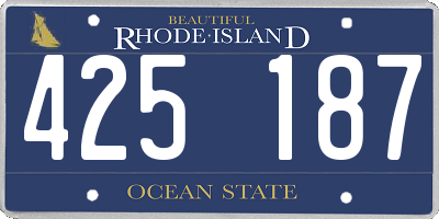 RI license plate 425187