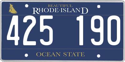 RI license plate 425190