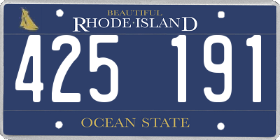 RI license plate 425191