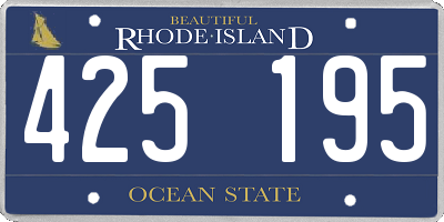 RI license plate 425195