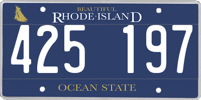 RI license plate 425197