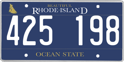 RI license plate 425198