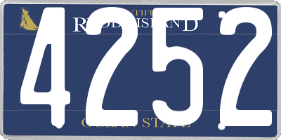 RI license plate 4252