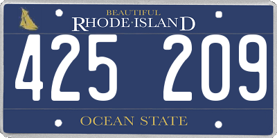 RI license plate 425209