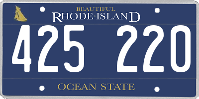 RI license plate 425220