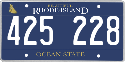 RI license plate 425228