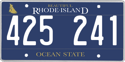 RI license plate 425241