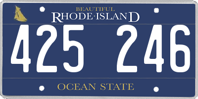 RI license plate 425246