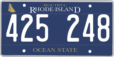 RI license plate 425248