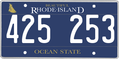 RI license plate 425253