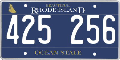 RI license plate 425256