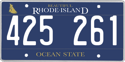 RI license plate 425261