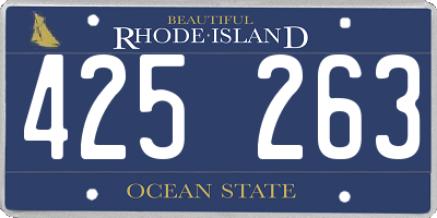 RI license plate 425263