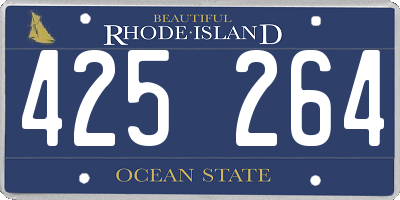 RI license plate 425264