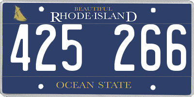 RI license plate 425266