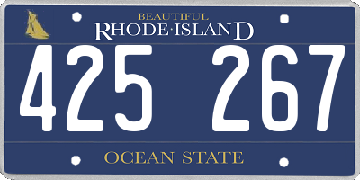 RI license plate 425267