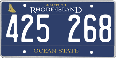 RI license plate 425268