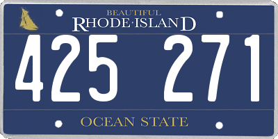 RI license plate 425271