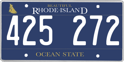 RI license plate 425272