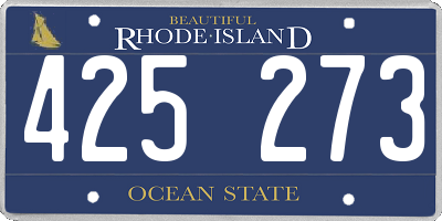 RI license plate 425273