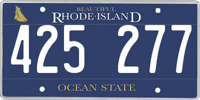 RI license plate 425277