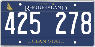 RI license plate 425278
