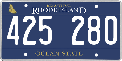 RI license plate 425280